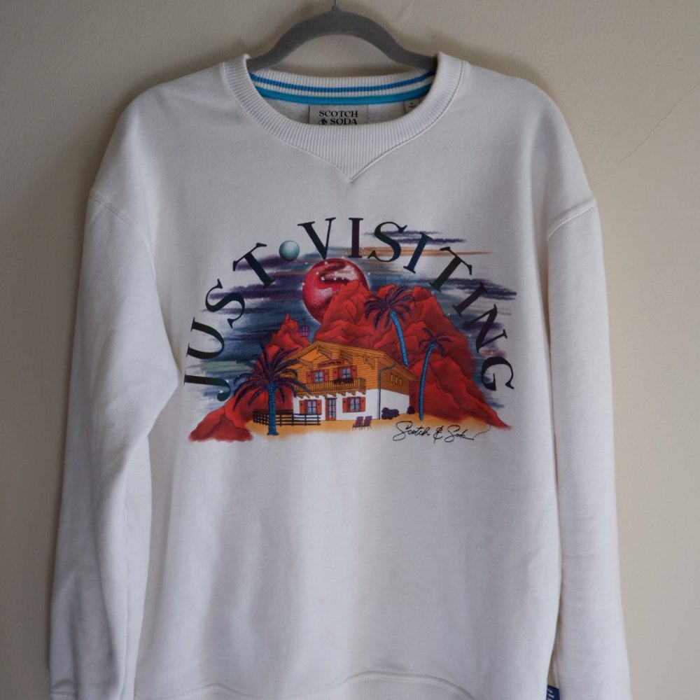 Scotch and Soda White Retro Sweater (M)